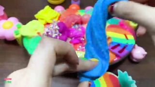 RAINBOW PINEAPPLE - Mixing Makeup & Clay and More Into GLOSSY Slime ! Satisfying Slime Videos #1468