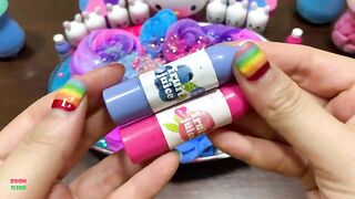 PURPLE With BLUE - Mixing Makeup & CLAY and More Into GLOSSY Slime ! Satisfying Slime Videos #1466
