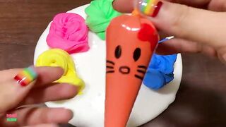 MINI SHOW - Mixing Hello Kitty Piping Bags CLAY Into GLOSSY Slime ! Satisfying Slime Videos #1449