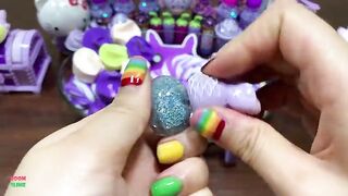 PURPLE CLAY - Mixing Makeup & Clay and More Into GLOSSY Slime ! Satisfying Slime Videos #1442