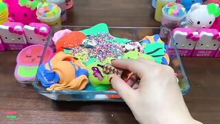 HELLO KITTY - Mixing Makeup & Clay and More Into GLOSSY Slime ! Satisfying Slime Videos #1441
