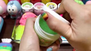 HELLO KITTY - Mixing Makeup & Rainbow Clay and More Into GLOSSY Slime Satisfying Slime Videos #1435