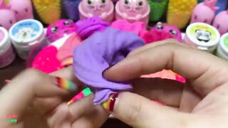HELLO KITTY- Mixing Makeup & Rainbow Clay and More Into GLOSSY Slime ! Satisfying Slime Videos #1434