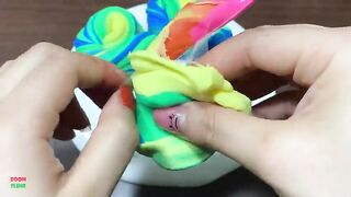 MINI SHOW - Mixing RAINBOW PIPING BAGS CLAY Into GLOSSY Slime ! Satisfying Slime Videos #1429