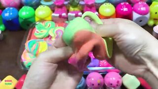 RAINBOW PIPING BAGS - Mixing Makeup & Pineapple Clay and More Into Slime ! Satisfying Slime #1425