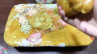 ANIMALS GOLD SLIME - Mixing Random Things Into GLOSSY Slime ! Satisfying Slime Videos #1416