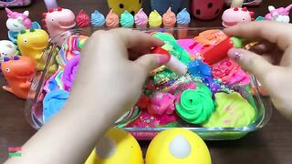 Mixing Makeup & Rainbow Crown Clay and More Into GLOSSY Slime ! Satisfying Slime Videos #1414