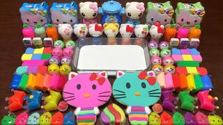 Mixing Makeup & Hello Kitty Clay and More Into GLOSSY Slime ! Satisfying Slime Videos #1407