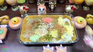 GOLD SLIME -  Mixing Random Things Into Glossy Slime ! Satisfying Slime Videos #1395