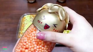 GOLD SLIME -  Mixing Random Things Into Glossy Slime ! Satisfying Slime Videos #1395