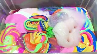 Mixing All My Store Bought Slime & PUTTY Slime Today with Rainbow Clay ! Satisfying Slime #1393