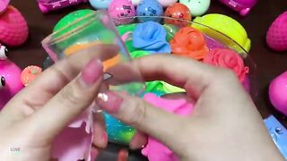 Mixing  MAKEUP and RAINBOW CREAM CLAY and MORE Into GLOSSY Slime ! Satisfying Slime Videos #1389