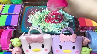 MAKING FOAM SLIME - MIXING Makeup & RAINBOW Clay and More Into Glossy Slime ! Satisfying Slime #1385