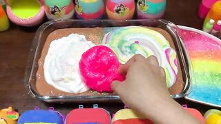 Mixing CLAY and GLITTER Into GLOSSY Slime ! Satisfying Slime Videos #1365