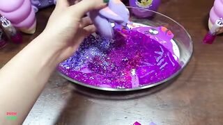 PURPLE RABBIT - Mixing Random Things Into GLOSSY Slime ! Satisfying Slime Videos #1363