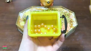 GOLD SLIME - Mixing Random Things Into Glossy Slime ! Satisfying Slime Videos #1360
