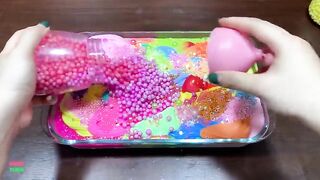 RAINBOW - Mixing Makeup with Clay and Glitter Into Glossy Slime ! Satisfying Slime Videos #1355