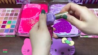 PINK And PURPLE - Mixing Random Things Into Glossy Slime ! Satisfying Slime Videos #1340