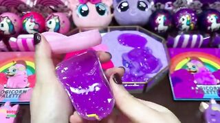 PINK AND PURPLE PONY - Mixing Makeup, Clay and More Into Slime ! Satisfying Slime Videos #1337