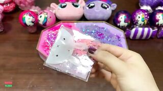 PINK AND PURPLE PONY - Mixing Makeup, Clay and More Into Slime ! Satisfying Slime Videos #1337