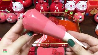 RED PIPING BAG - Mixing Clay and More Into Glossy Slime ! Satisfying Slime Videos #1334