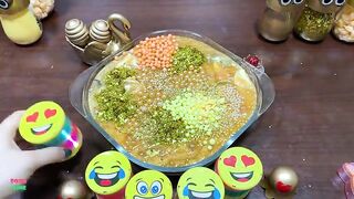 GOLD UNICORN SLIME - Mixing Random Things Into Glossy Slime ! Satisfying Slime Videos #1333