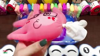 MAKING SLIME WITH GLOVES - MIXING Clay & Glitter and Floam Into Slime! Satisfying  Slime Video #1331
