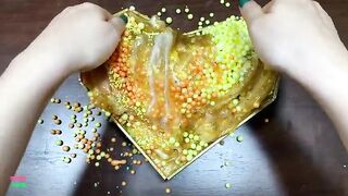 GOLD SLIME - Mixing Random Things Into Glossy Slime ! Satisfying Slime Videos #1325