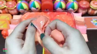 ORANGE PIPING BAG - Mixing Random Things Into Glossy Slime ! Satisfying Slime Videos #1324