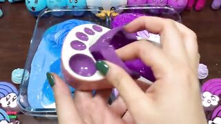 PURPLE AND BLUE PIPING BAG - Mixing Random Things Into Glossy Slime  ! Satisfying Slime Videos #1320