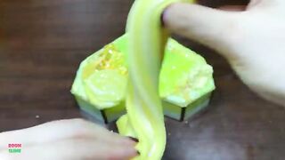 YELLOW PIPING BAGS - Mixing Random Things Into Glossy Slime ! Satisfying Slime Videos #1315