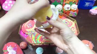 RAINBOW CAT PIPING BAGS - Mixing Random Things Into Glossy Slime ! Satisfying Slime Videos #1314
