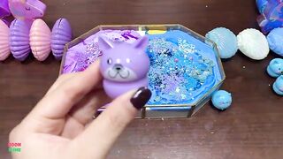 UNICORN PURPLE AND BLUE - Mixing Random Things Into Glossy Slime ! Satisfying Slime Videos #1308