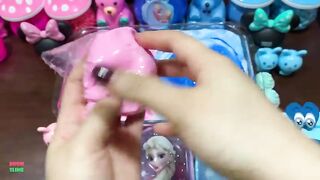 FROZEN PINK AND BLUE - Mixing Random Things Into Glossy Slime ! Satisfying Slime Videos #1306
