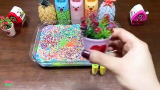 Relaxing with Piping Bags - Mixing Random Things Into Glossy Slime !  Satisfying Slime Videos #1302
