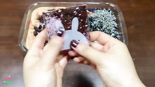 BLACK OR BROWN - Mixing Random Things Into Glossy Slime ! Satisfying Slime Videos #1301