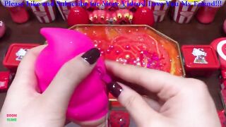 RED PEPPA PIGS - Mixing Random Things Into Glossy Slime ! Satisfying Slime Videos #1293