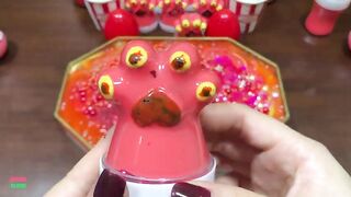 RED PEPPA PIGS - Mixing Random Things Into Glossy Slime ! Satisfying Slime Videos #1293