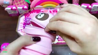 RELAXING WITH PINK PEPPA PIGS PIPING BAGS - Mixing Random Things Into Slime ! Satisfying Slime #1288