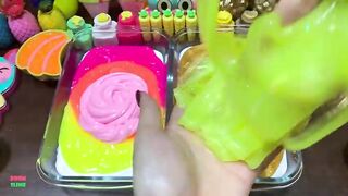GOLD AND RAINBOW - Mixing Random Things Into Glossy Slime ! Satisfying Slime Videos #1285