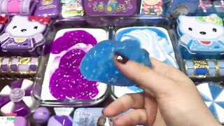 FROZEN PURPLE AND BLUE - Mixing Random Things Into Glossy Slime ! Satisfying Slime Videos #1282