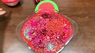 FESTIVAL OF  RED - Mixing Random Things Into Glossy Slime ! Satisfying Slime Videos #1279