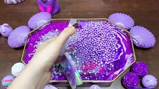 HELLO KITTY PURPLE SLIME - Mixing Random Things Into Glossy Slime !  Satisfying Slime Videos #1276