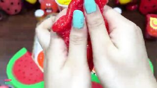 SPECIAL RED WATERMELON - Mixing Random Things Into Glossy Slime ! Satisfying Slime Videos #1273