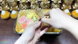 SPECIAL GOLD SLIME - Mixing Random Things Into Glossy Slime ! Satisfying Slime Videos #1265