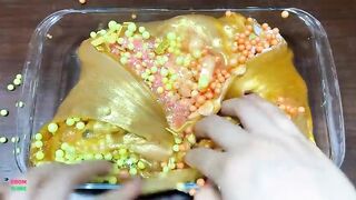 SPECIAL GOLD SLIME - Mixing Random Things Into Glossy Slime ! Satisfying Slime Videos #1265