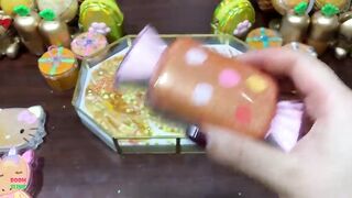 SPECIAL GOLD FEET - Mixing Random Things Into Glossy Slime ! Satisfying Slime Videos #1259