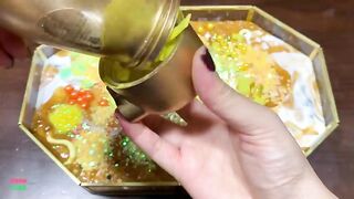 SPECIAL GOLD SLIME - Mixing Random Things Into Glossy Slime ! Satisfying Slime Videos #1257