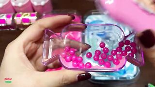 SPECIAL PINK AND BLUE FEET -  Mixing Random Things Into Glossy Slime ! Satisfying Slime Videos #1243