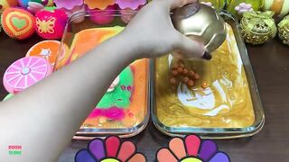 SERIES GOLD AND RAINBOW - Mixing Random Things Into Glossy Slime ! Satisfying Slime Videos #1241